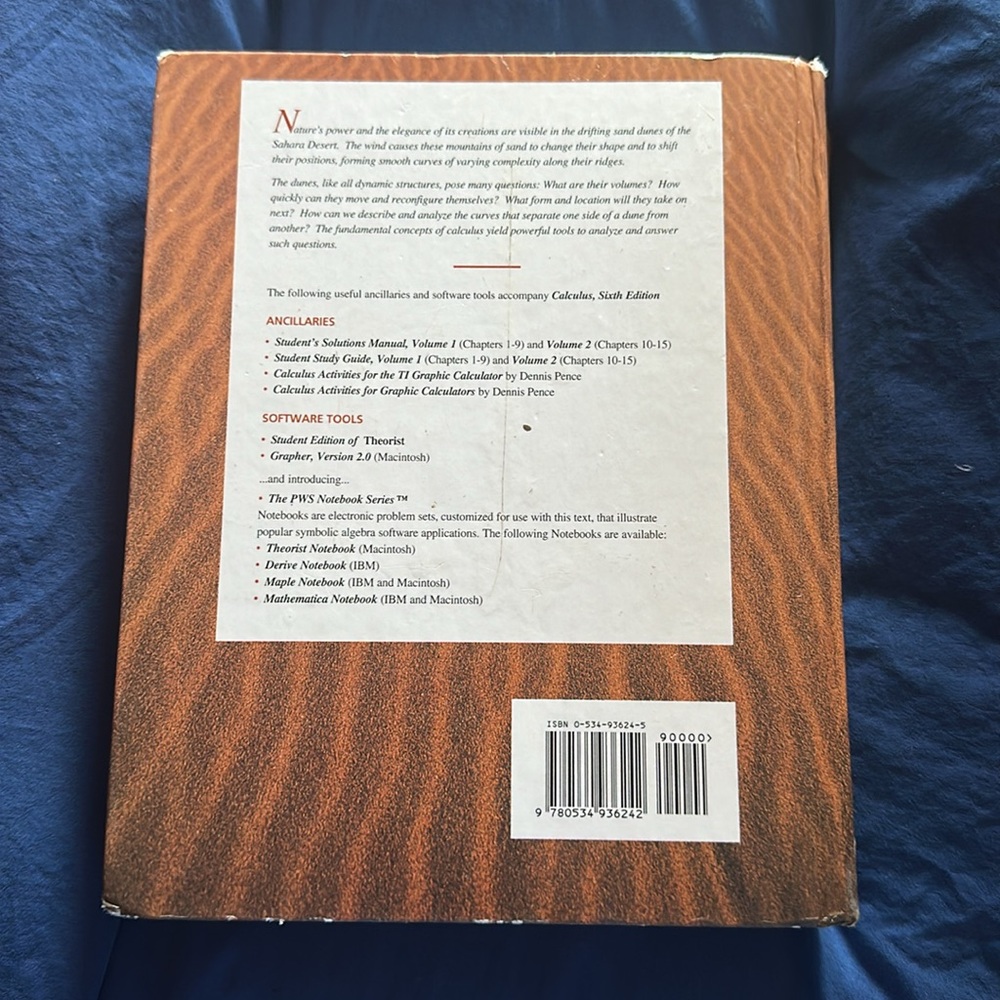 Calculus Textbook- Sixth Edition - Picture 2 of 4